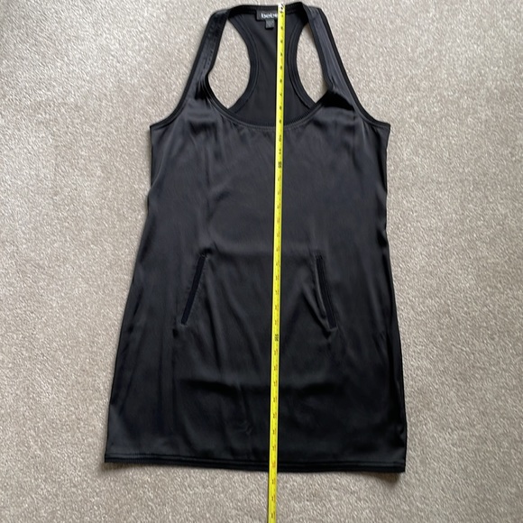 bebe satiny short dress with thru pockets - Picture 3 of 5